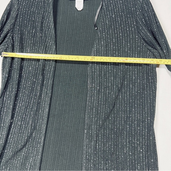 Alex Evenings Women’s Black and Silver Open Cardigan Size 10 - Picture 6 of 6